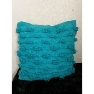 allen + roth Solid Teal Square Throw Pillow